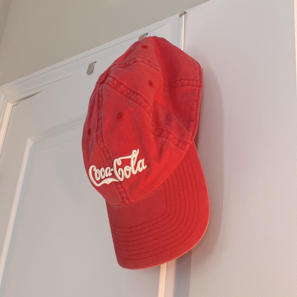 Red Coca-Cola Hat with White Lettering - Picture 3 of 4